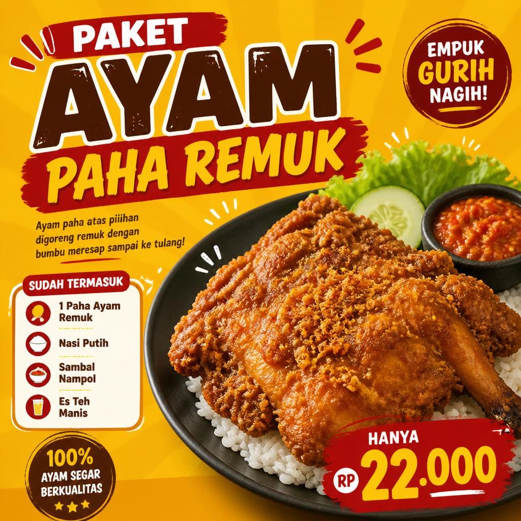 Paket Ayam Paha Remuk